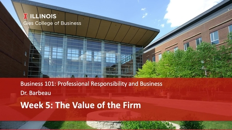 Thumbnail for The Value of the Firm