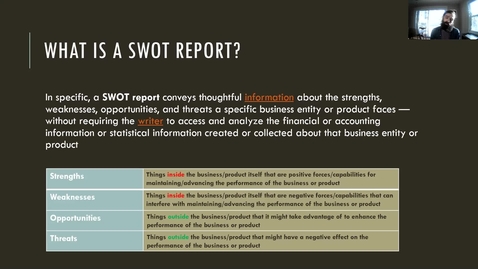Thumbnail for BTW250 7.1: SWOT Reports