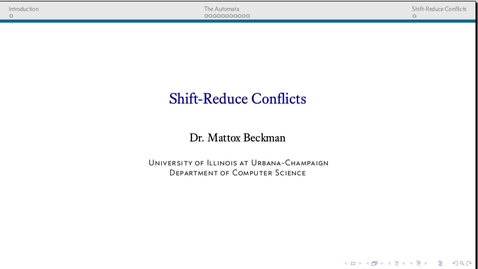 Thumbnail for Shift/Reduce Conflicts