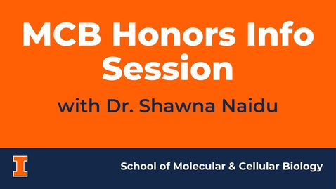Thumbnail for MCB Honors Info Session 2025