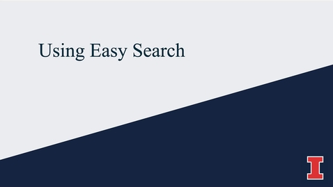 Thumbnail for How to Use Easy Search