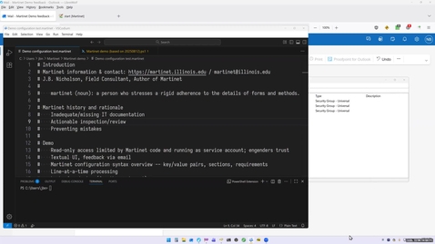 Thumbnail for Configuration vetting and reporting with Martinet