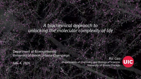 Thumbnail for BIOE 500 Spring 2026 - Dr. Rui Gao