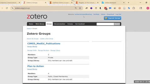 Thumbnail for Setup and configuration of ZotPress Demo for IT Pro Forum 2026