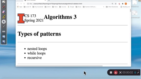 Thumbnail for CS 173 (Spring 2021) Algorithms 3