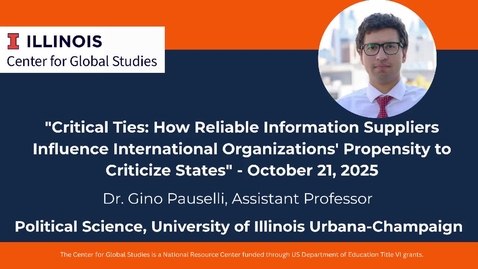 Thumbnail for Critical Ties: How Reliable Information Suppliers Influence International Organizations' Propensity to Criticize States