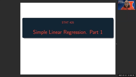 Thumbnail for entry STAT425: Simple Linear Regression (Part1)