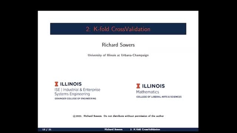 Thumbnail for Training Validation and Testing 2: K-fold CrossValidation