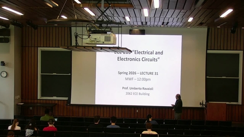 Thumbnail for ECE 205 Spring 2026 - Lecture 31