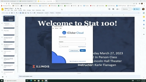 Thumbnail for Stat 100 3-27-23 Lecture (Week 11, Day 1)