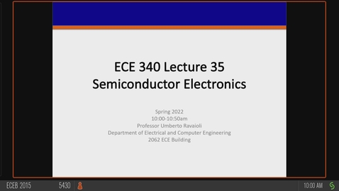 Thumbnail for ECE 340 A Spring 2022 Lecture 35