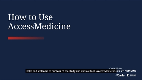 Thumbnail for How to Use AccessMedicine