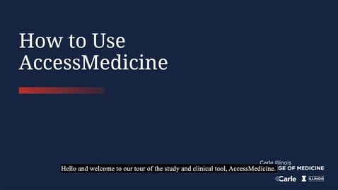 Thumbnail for entry How to Use AccessMedicine