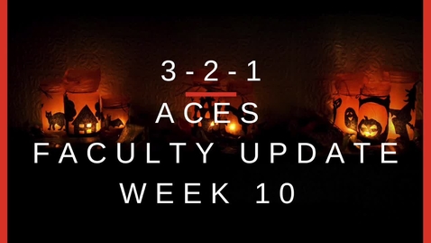 Thumbnail for entry ACES 3-2-1 Faculty Update from Anna Ball