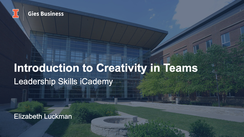 Thumbnail for Introduction to Creativity in Teams