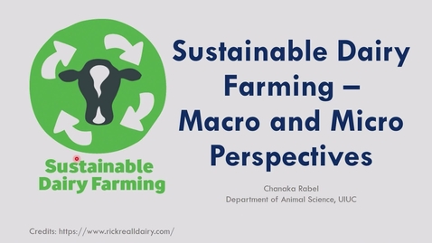 Thumbnail for Sustainable Dairy Farming - Micro &amp; Macro Perspectives (2023 International Food Security Symposium)