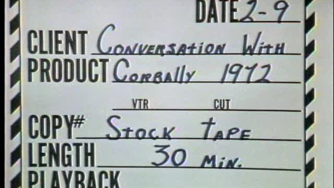 Thumbnail for President Corbally, 1972 ~ Audiovisual Digital Surrogates from the University Videotapes, Series 39/1/15
