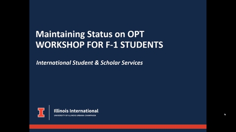 Thumbnail for Maintaining Status on OPT