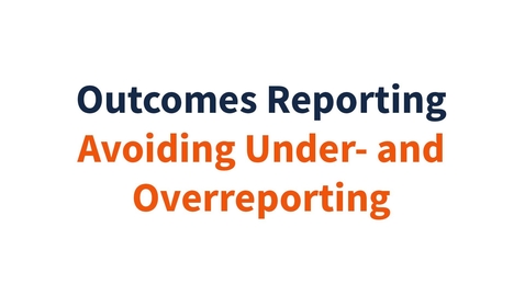 Thumbnail for Reporting: Avoiding Under- and Overreporting - Family Resiliency Center