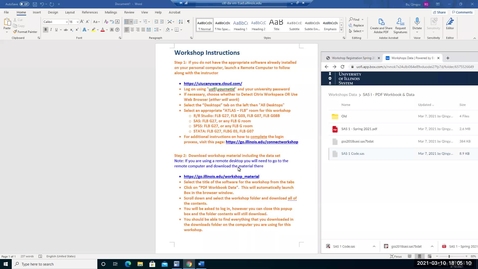 Thumbnail for entry SAS I Workshop Spring 2021