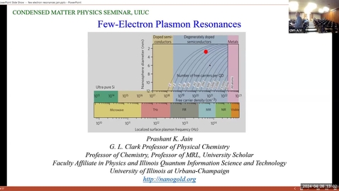 Thumbnail for Condensed Matter Seminar - Prashant Jain, Dept. of Chemistry, University of Illinois at Urbana-Champaign
