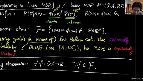 Thumbnail for CS 598 Stat RL (F20) 12/02