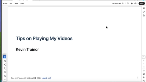 Thumbnail for Tutorial: Tips On Playing My Videos