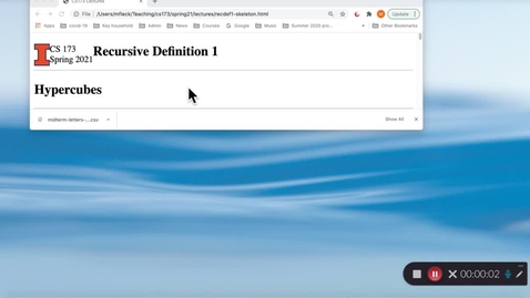 Thumbnail for CS 173 (Spring 2021)  Recursive Definition 1