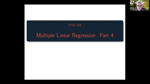 Thumbnail for STAT 425  Week 04 - Multiple Linear Regression - Part 4
