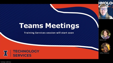 Thumbnail for Meetings in MS Teams