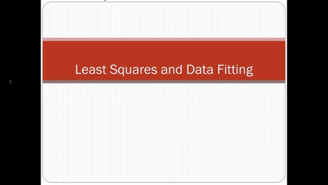 Thumbnail for LinearLeastSquares-Part1