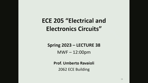 Thumbnail for entry ECE 205 Lecture 38 - Spring 2023