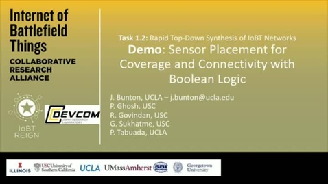 Thumbnail for Video: Innovation – Boolean Logic For Sensor Placement and Connectivity