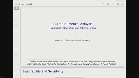 Thumbnail for entry Numerical Analysis (CS 450 B3) (CS 450 B4) Spring 2024