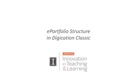 Thumbnail for Portfolio Structure in Digication Classic