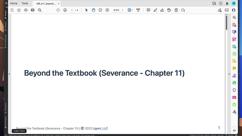 Thumbnail for Lecture: IS430 - BTTB Severance Chapter 11