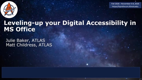 Thumbnail for Leveling-up your Digital Accessibility in MS Office