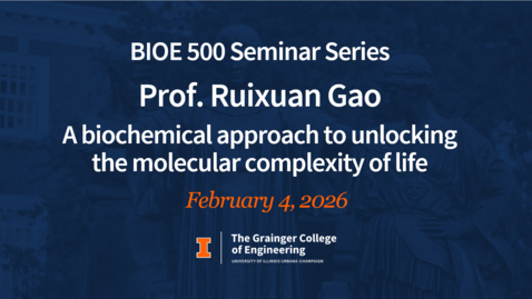 Thumbnail for BIOE 500 Spring 2026 - Dr. Matthew Francis Singh