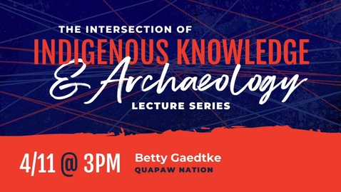 Thumbnail for ISAS Indigenous Knowledge Lecture Series: Betty Gaedtke