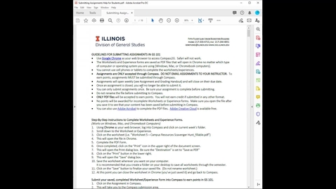 Thumbnail for How to Submit Assignments in GS 101