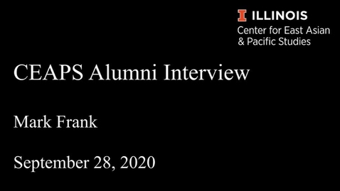 Thumbnail for CEAPS Alumni Interview - Mark Frank