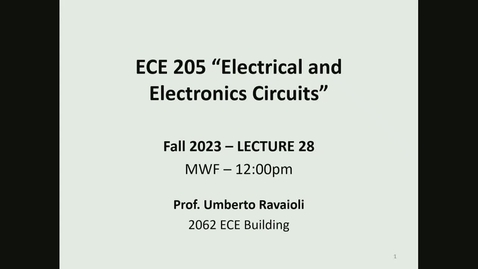 Thumbnail for entry ECE 205 Lecture 28 - Fall 2023