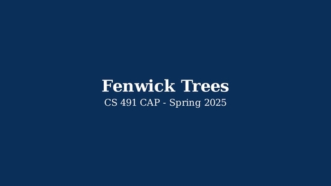 Thumbnail for CS 491: Fenwick Trees
