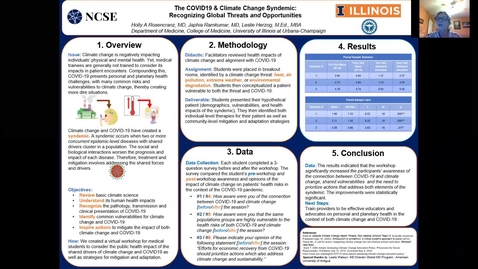Thumbnail for Poster: The COVID19 &amp; Climate Change Syndemic: Recognizing Global Threats and Opportunities