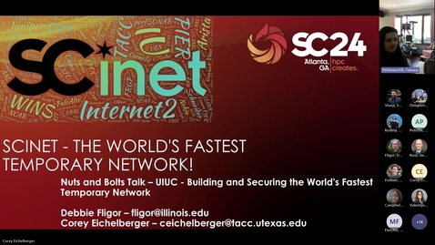 Thumbnail for SCinet: building (and securing) the world’s fastest temporary network - A Nuts and Bolts Talk