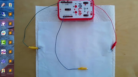 Thumbnail for entry Electric potential variation on damp paper (no sound)