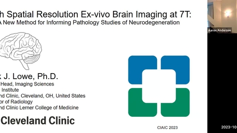 Thumbnail for CIAIC Seminar 2023-10-06 Mark Lowe