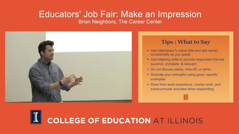 Thumbnail for Educators' Job Fair: Make an Impression