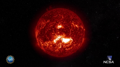 Thumbnail for Solar Superstorms visualization excerpt: Solar Flares