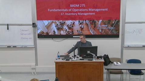 Thumbnail for entry Operations Management (BADM 275 E) Fall 2022